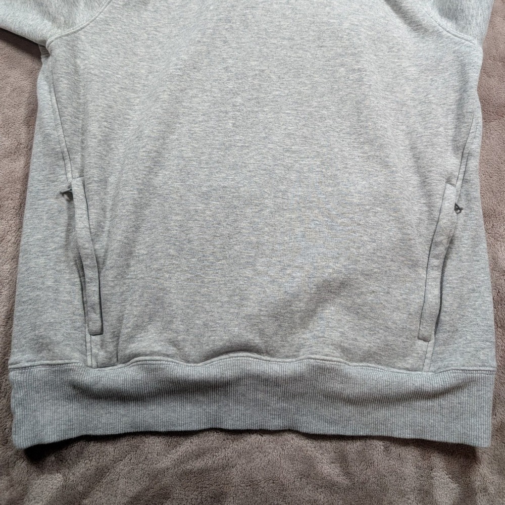 Fabletics Go-To Hoodie Mens XS Grey Heather Raglan Sleeve Zip Pocket Pullover - Picture 6 of 8